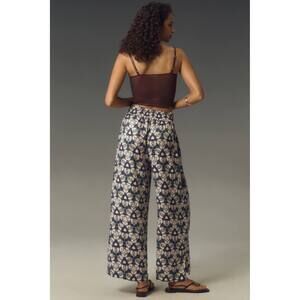 By Anthropologie Wide-Leg Pull-On Trousers L NWT